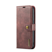 For Samsung Galaxy S24+ 5G DG.MING Crazy Horse Texture Detachable Magnetic Leather Case(Red)