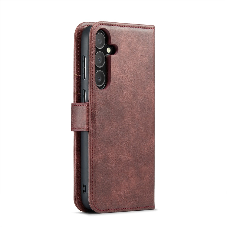 For Samsung Galaxy S24+ 5G DG.MING Crazy Horse Texture Detachable Magnetic Leather Case(Red)
