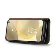 For Samsung Galaxy S24+ 5G DG.MING Crazy Horse Texture Detachable Magnetic Leather Case(Grey)
