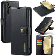For Samsung Galaxy S24+ 5G DG.MING Crazy Horse Texture Detachable Magnetic Leather Case(Black)
