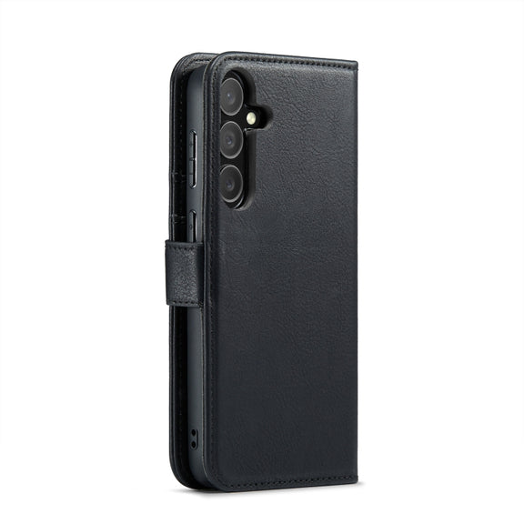 For Samsung Galaxy S24+ 5G DG.MING Crazy Horse Texture Detachable Magnetic Leather Case(Black)