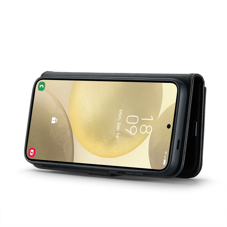 For Samsung Galaxy S24+ 5G DG.MING Crazy Horse Texture Detachable Magnetic Leather Case(Black)