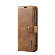For Samsung Galaxy S24 5G DG.MING Crazy Horse Texture Detachable Magnetic Leather Case(Brown)