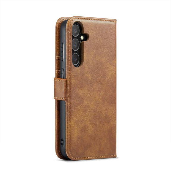 For Samsung Galaxy S24 5G DG.MING Crazy Horse Texture Detachable Magnetic Leather Case(Brown)