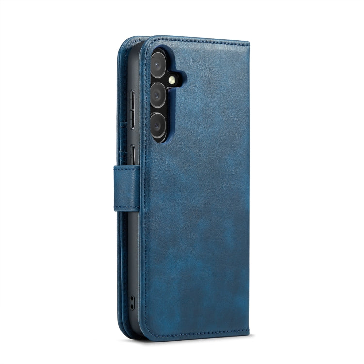 For Samsung Galaxy S24 5G DG.MING Crazy Horse Texture Detachable Magnetic Leather Case(Blue)