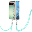 For Google Pixel 9 / 9 Pro Electroplating Dual-side IMD Phone Case with Lanyard(Smile) - Google Cases by PMC TechLife | Online Shopping South Africa | PMC TechLife | Buy Now Pay Later Mobicred