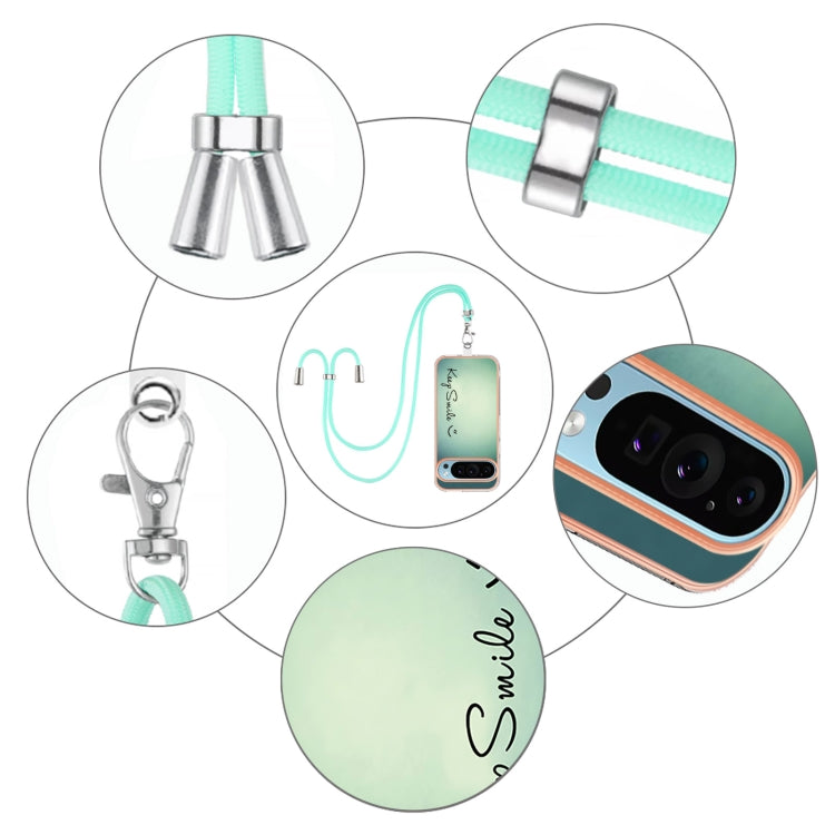 For Google Pixel 9 / 9 Pro Electroplating Dual-side IMD Phone Case with Lanyard(Smile)