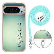 For Google Pixel 9 Pro XL Electroplating Dual-side IMD Phone Case with Lanyard(Smile)