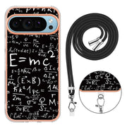 For Google Pixel 9 Pro XL Electroplating Dual-side IMD Phone Case with Lanyard(Equation)
