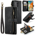 For Samsung Galaxy A23 CaseMe C30 Card Slots Zipper Wallet Leather Phone Case(Black) - free shipping - PMC Jewellery - Order now!