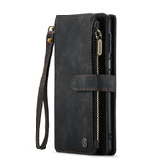 For Samsung Galaxy A23 CaseMe C30 Card Slots Zipper Wallet Leather Phone Case(Black)