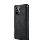 For Samsung Galaxy A23 CaseMe C30 Card Slots Zipper Wallet Leather Phone Case(Black)