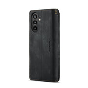 For Samsung Galaxy A24 4G CaseMe C30 Card Slots Zipper Wallet Leather Phone Case(Black)