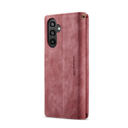 For Samsung Galaxy A24 4G CaseMe C30 Card Slots Zipper Wallet Leather Phone Case(Red)