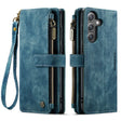 For Samsung Galaxy S23 FE CaseMe C30 Card Slots Zipper Wallet Leather Phone Case(Blue) - free shipping - PMC Jewellery - Order now!