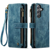 For Samsung Galaxy S23 FE CaseMe C30 Card Slots Zipper Wallet Leather Phone Case(Blue)