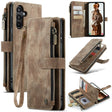 For Samsung Galaxy A15 CaseMe C30 Card Slots Zipper Wallet Leather Phone Case(Brown) - Galaxy Phone Cases by CaseMe | Online Shopping South Africa | PMC Jewellery | Buy Now Pay Later Mobicred