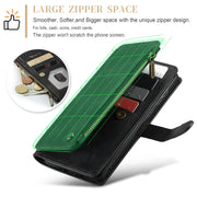 For Samsung Galaxy A35 5G CaseMe C30 Card Slots Zipper Wallet Leather Phone Case(Black)