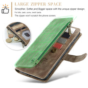 For Samsung Galaxy A35 5G CaseMe C30 Card Slots Zipper Wallet Leather Phone Case(Brown)