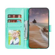 For iPhone 16 Plus Lace Flower Embossing Flip Leather Phone Case(Green)