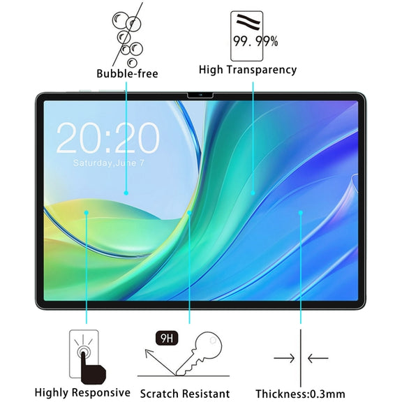 For Teclast M50 Pro 25pcs 9H 0.3mm Explosion-proof Tempered Glass Film