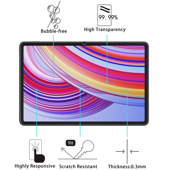 For Xiaomi Redmi Pad Pro 2pcs 9H 0.3mm Explosion-proof Tempered Glass Film