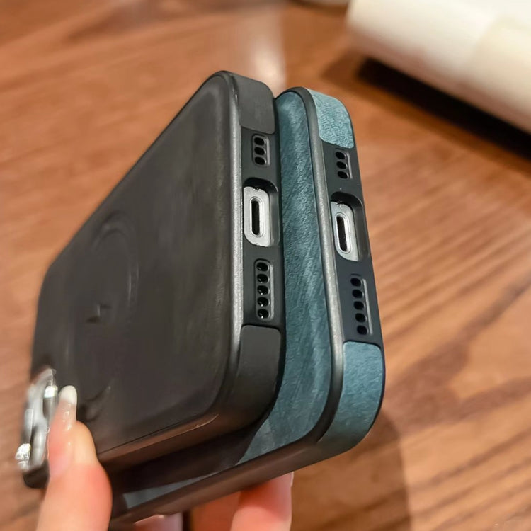 For iPhone XS /X Side PU Hybrid TPU Magsafe Phone Case(Blue)