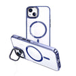 For iPhone 15 Plus MagSafe Magnetic Invisible Holder Transparent Phone Case(Blue) - iPhone 15 Plus Cases by PMC TechLife | Online Shopping South Africa | PMC TechLife