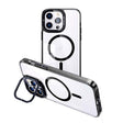 For iPhone 14 Pro MagSafe Magnetic Invisible Holder Transparent Phone Case(Black) - iPhone 14 Pro Cases by PMC TechLife | Online Shopping South Africa | PMC TechLife