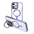 For iPhone 14 Pro Max MagSafe Magnetic Invisible Holder Transparent Phone Case(Blue) - iPhone 14 Pro Max Cases by PMC TechLife | Online Shopping South Africa | PMC TechLife