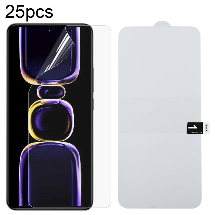 For Xiaomi Redmi K70 / K70E 25pcs Full Screen Protector Explosion-proof Hydrogel Film