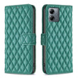 For Motorola Moto G14 4G Diamond Lattice Wallet Flip Leather Phone Case(Green) - Motorola Cases by PMC TechLife | Online Shopping South Africa | PMC TechLife | Buy Now Pay Later Mobicred