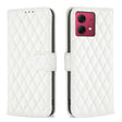 For Motorola Moto G84 Diamond Lattice Wallet Flip Leather Phone Case(White) - Motorola Cases by PMC TechLife | Online Shopping South Africa | PMC TechLife | Buy Now Pay Later Mobicred