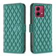 For Motorola Moto G84 Diamond Lattice Wallet Flip Leather Phone Case(Green) - Motorola Cases by PMC TechLife | Online Shopping South Africa | PMC TechLife | Buy Now Pay Later Mobicred