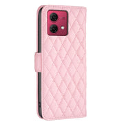 For Motorola Moto G84 Diamond Lattice Wallet Flip Leather Phone Case(Pink)