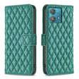 For Motorola Edge 40 Neo Diamond Lattice Wallet Flip Leather Phone Case(Green) - Motorola Cases by PMC TechLife | Online Shopping South Africa | PMC TechLife | Buy Now Pay Later Mobicred