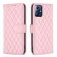 For Motorola Moto G Play 2024 Diamond Lattice Wallet Flip Leather Phone Case(Pink) - Motorola Cases by PMC TechLife | Online Shopping South Africa | PMC TechLife | Buy Now Pay Later Mobicred