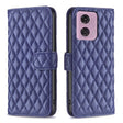 For Motorola Moto G24 Diamond Lattice Wallet Flip Leather Phone Case(Blue) - Motorola Cases by PMC TechLife | Online Shopping South Africa | PMC TechLife | Buy Now Pay Later Mobicred