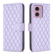 For Motorola Moto G24 Diamond Lattice Wallet Flip Leather Phone Case(Purple) - Motorola Cases by PMC TechLife | Online Shopping South Africa | PMC TechLife | Buy Now Pay Later Mobicred