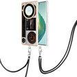 For Honor X9a / Magic5 Lite Electroplating Dual-side IMD Phone Case with Lanyard(Retro Radio) - Honor Cases by PMC TechLife | Online Shopping South Africa | PMC TechLife