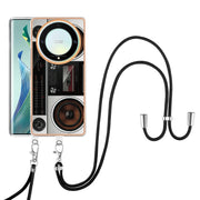 For Honor X9a / Magic5 Lite Electroplating Dual-side IMD Phone Case with Lanyard(Retro Radio)