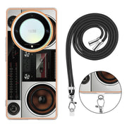 For Honor X9a / Magic5 Lite Electroplating Dual-side IMD Phone Case with Lanyard(Retro Radio)