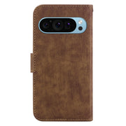 For Google Pixel 9 Pro Little Tiger Embossed Leather Phone Case(Brown)