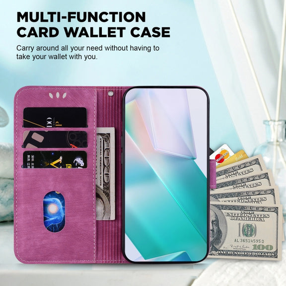 For Google Pixel 9 Pro Little Tiger Embossed Leather Phone Case(Rose Red)