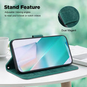 For Google Pixel 9 Little Tiger Embossed Leather Phone Case(Green)