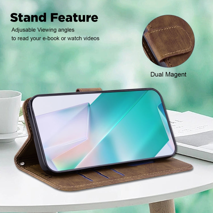 For Google Pixel 9 Little Tiger Embossed Leather Phone Case(Brown)