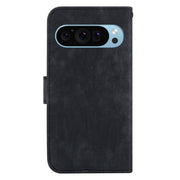 For Google Pixel 9 Little Tiger Embossed Leather Phone Case(Black)