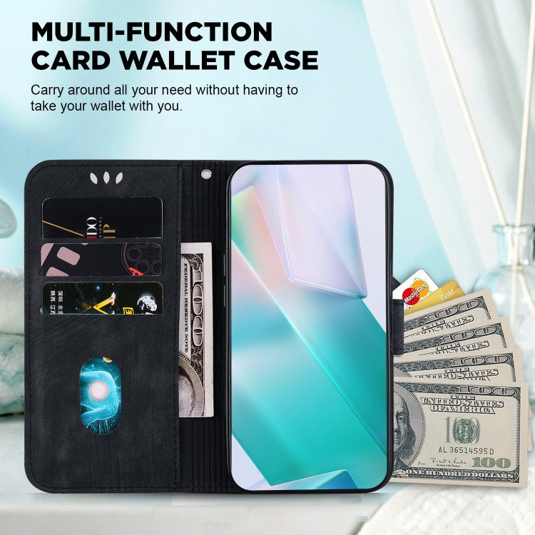 For Google Pixel 9 Little Tiger Embossed Leather Phone Case(Black)