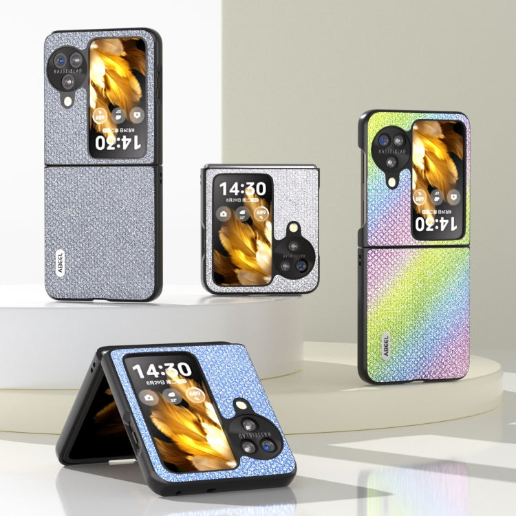 For OPPO Find N3 Flip ABEEL Diamond Black Edge Phone Case(Jewel Black)