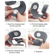 For Apple Watch Series Smart Watch U-shaped Silicone Charging Holder(Blue)